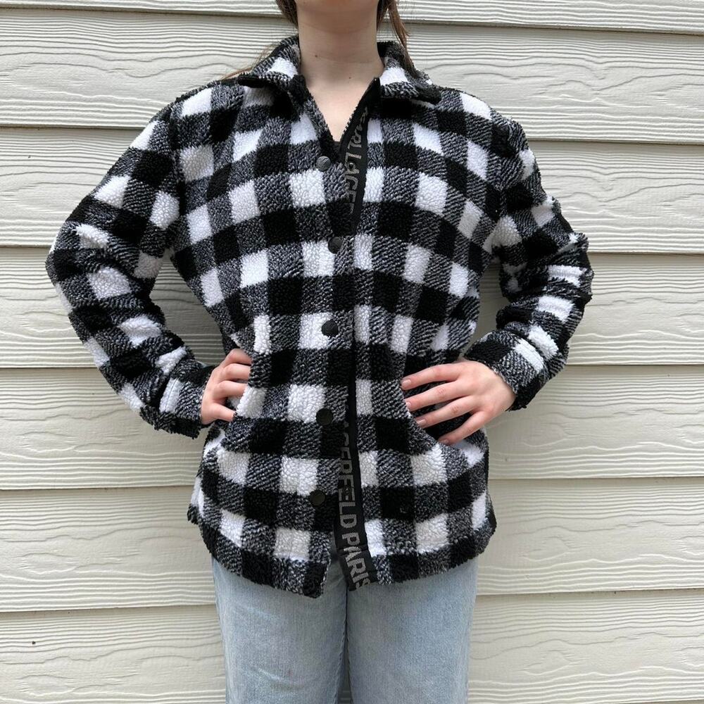 Karl Lagerfeld Paris Black White Gingham Jacket